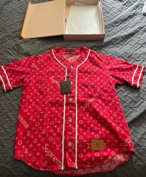 lv supreme baseball jersey replica|louis vuitton supreme jacket.